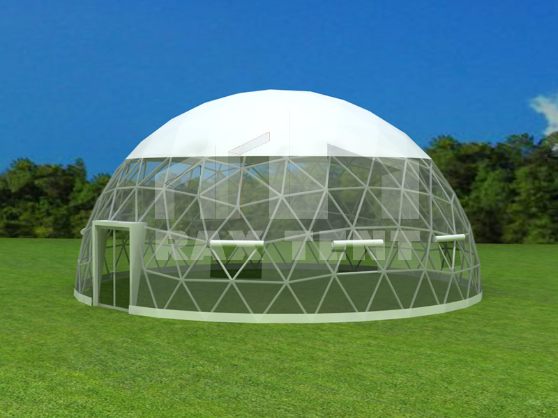 raxtent dome tent with half bottom transparent PVC