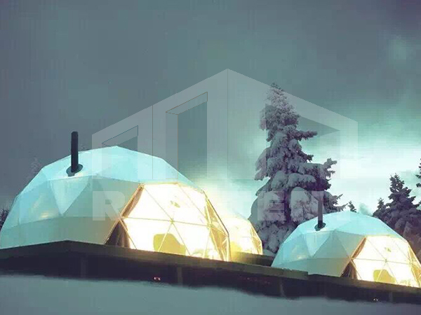 raxtent glamping tent with heater，especially in winter season