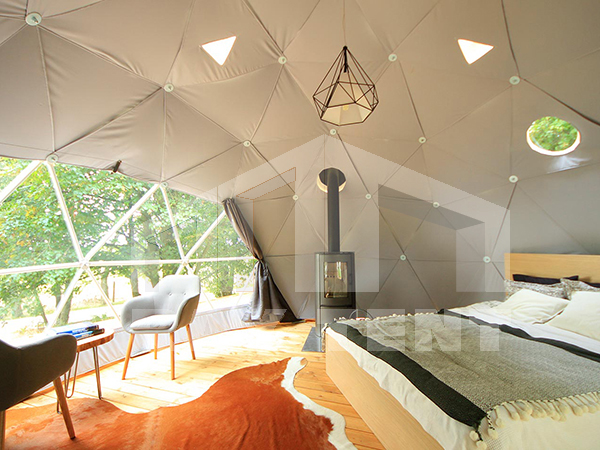 raxtent glamping tent with inside decoration