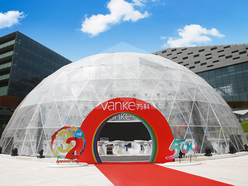 raxtent dome tent ，transparent PVC tent for VANKE group celebration