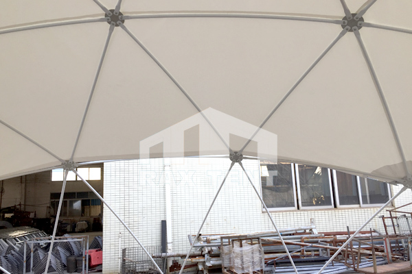 the water proof fabric，white dome tent