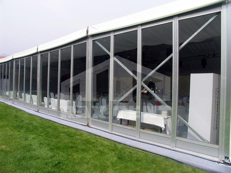 high quality，cheap factory price with tent glass wall