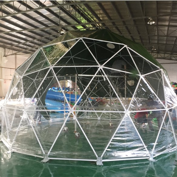 raxtent glamping tent with 1/3 transparent PVC，factory cheap price，high quality