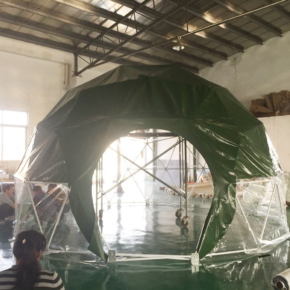 raxtent customized green PVC tent for glamping