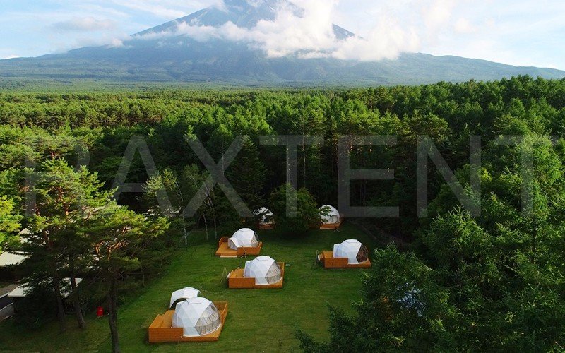 raxtent dome house for glamping in the forest