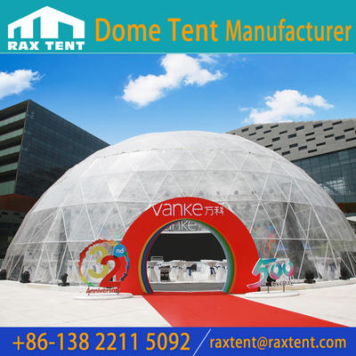 Raxtent 30m dome tent for event，transparent dome for Vanke Real Estate 32nd Anniversary Celebration，dome tent for outdoor party
