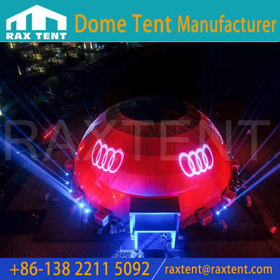 Raxtent 25m projection dome for Audi A8L conference，new product launch，big projection dome for big events