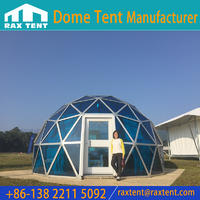4m to 25m Glass Dome Tent with Aluminum Frame for Hotel Cafe Room