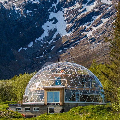 Glass dome house