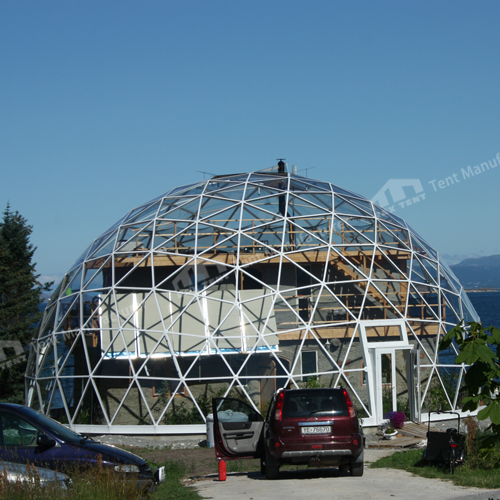 Glass dome house