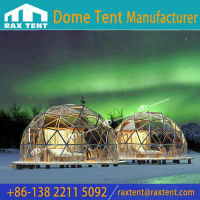 Chinese Manufacturer Fantastic Glass Dome Geodesic Dome House to See Aurora When Lying on The Bed in Domes