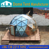 6M Glass Dome Tent House with Aluminum Alloy Frame and Tempered Glass for Hotel Room to See Stars and Aurora